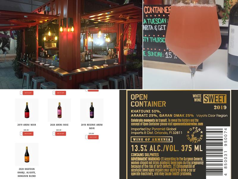 The Open Container Wine Bar Menu