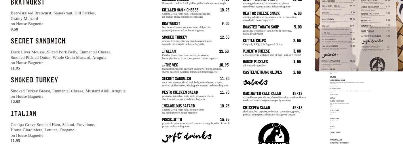Danke Menu