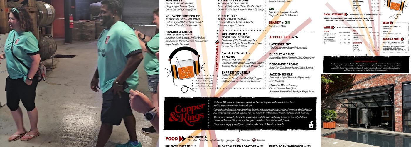 Copper & Kings Menu