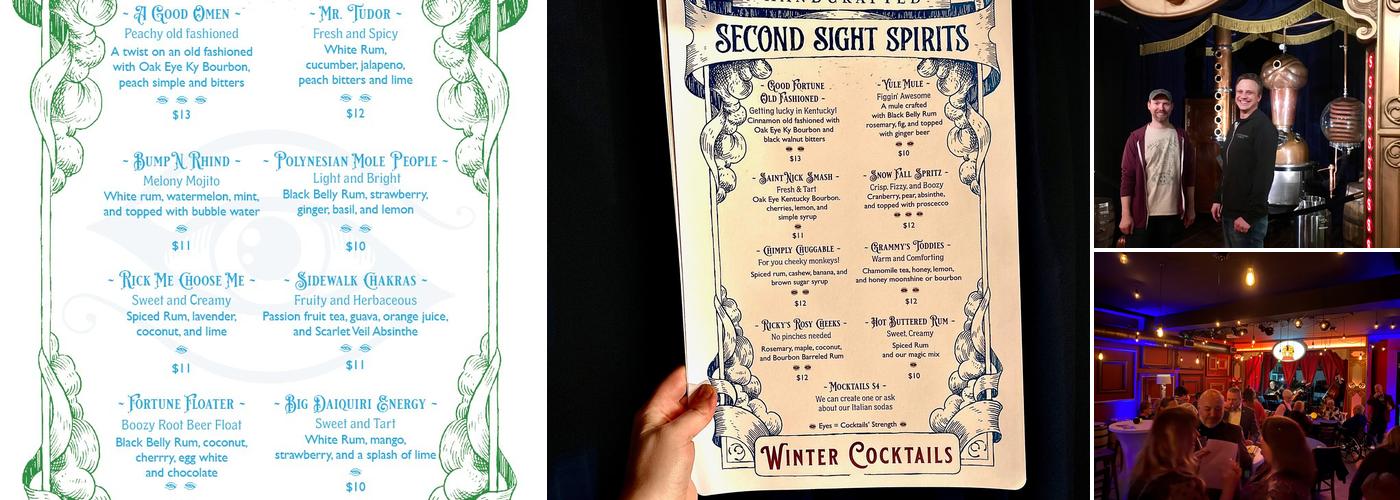 Second Sight Spirits Menu