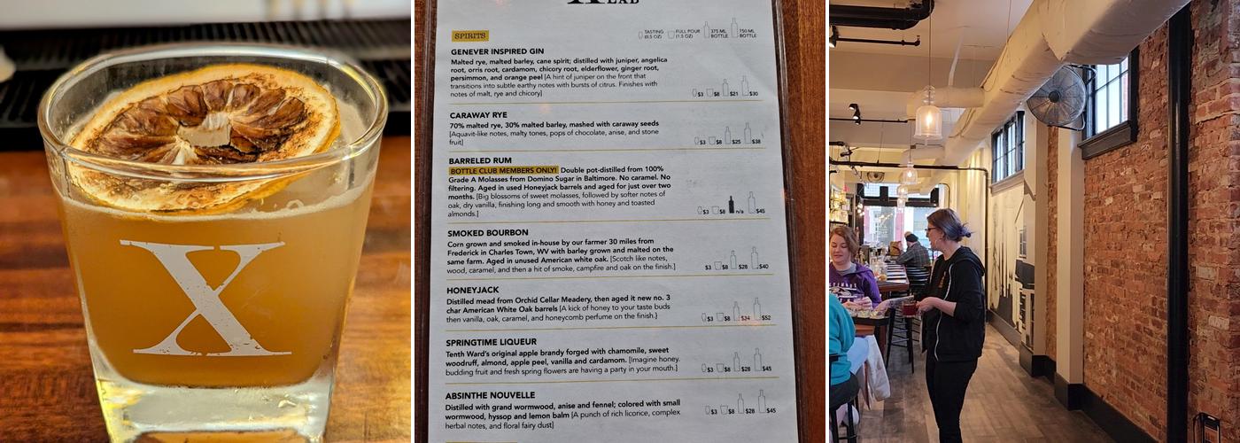 Tenth Ward Distilling Company Menu