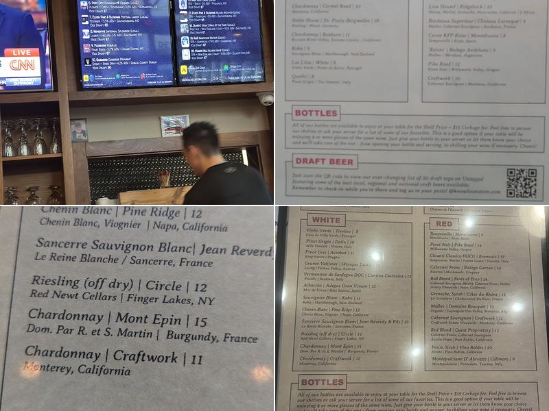 Knowles Station Wine & Co Menu