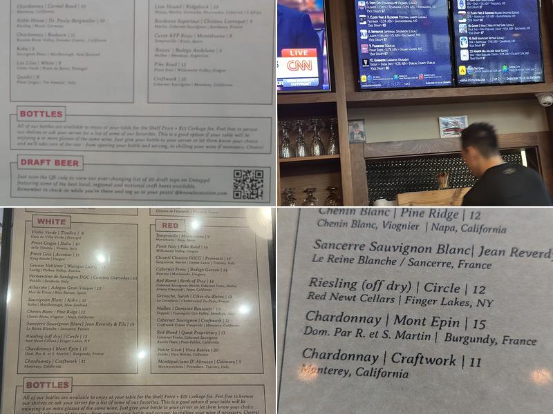 Knowles Station Wine & Co Menu