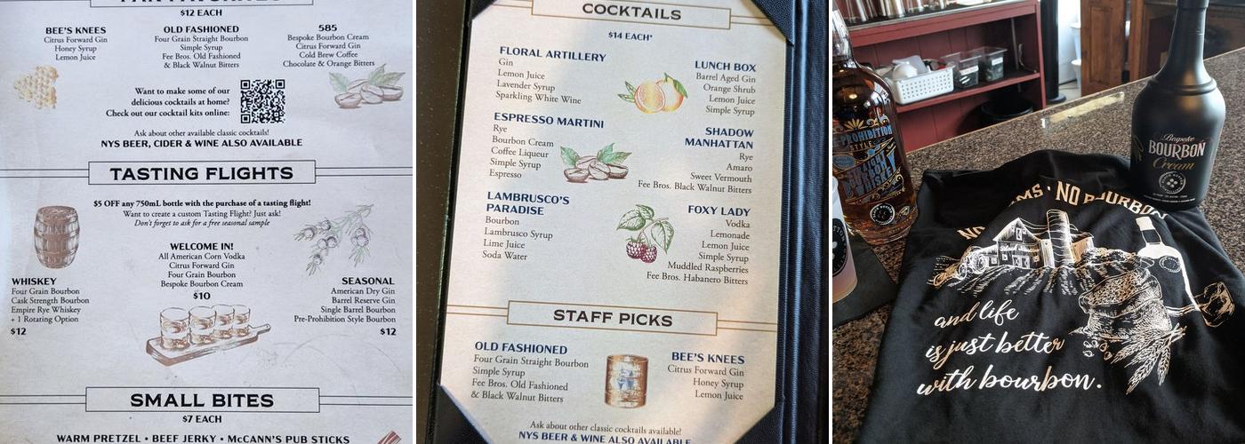 Black Button Distilling Menu