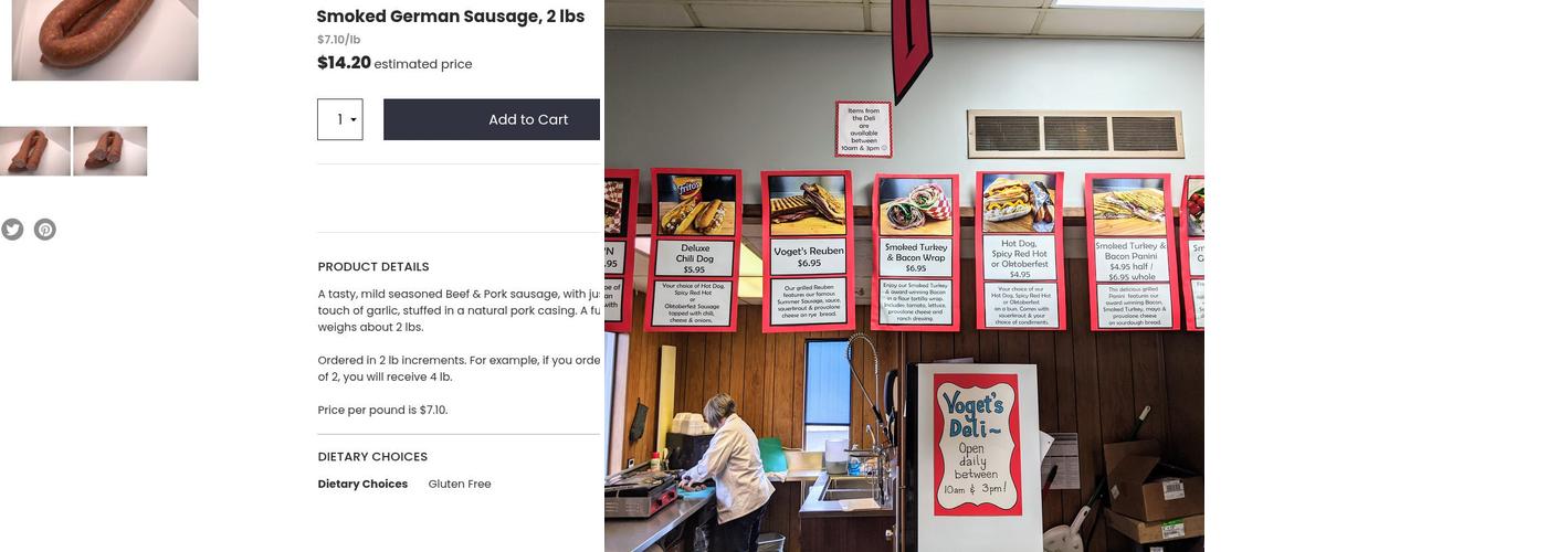 Voget Meats, Inc. Menu