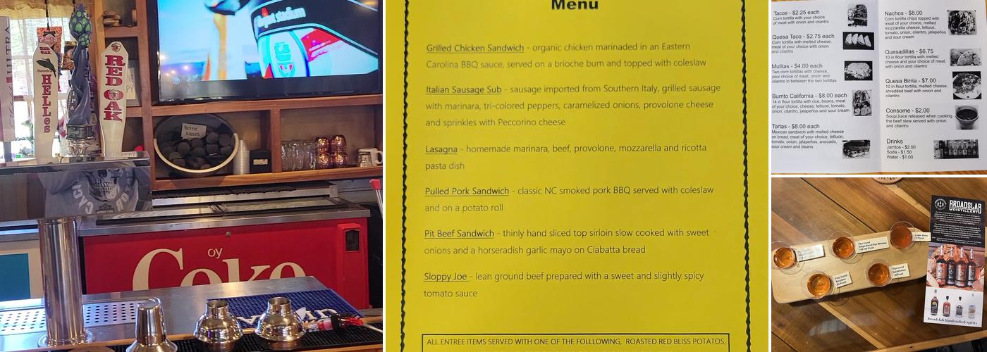 Broadslab Distillery LLC Menu