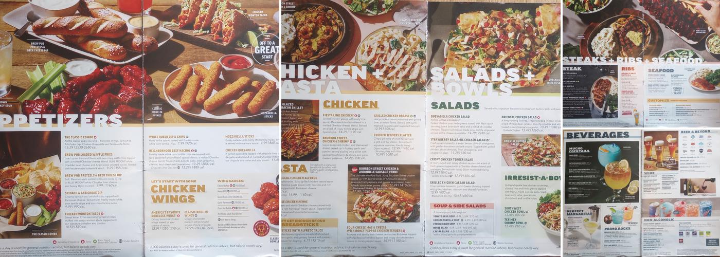 Applebee's Grill + Bar Menu