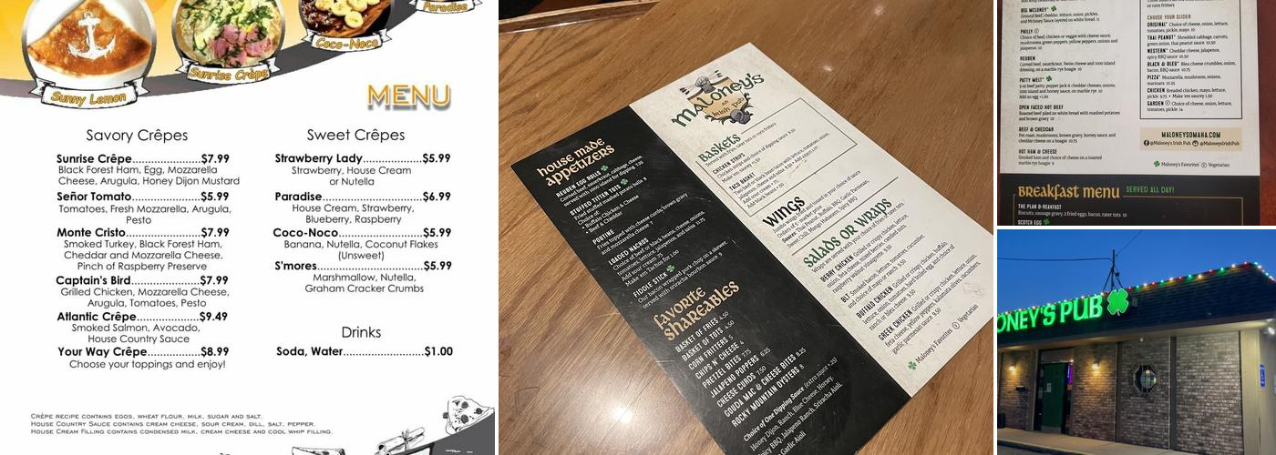 Maloney's Irish Pub Menu