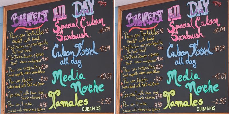 El bodegon cubano Menu