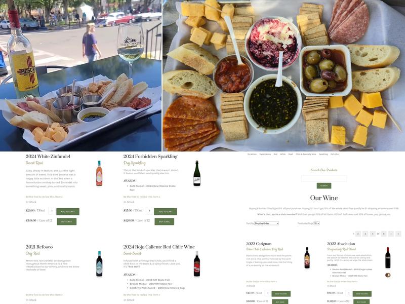 Noisy Water Winery Menu