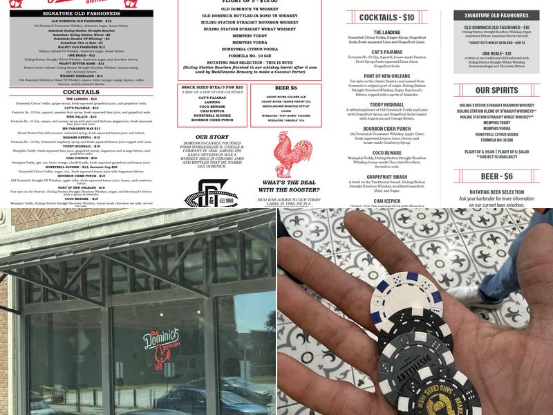 Old Dominick Distillery Menu