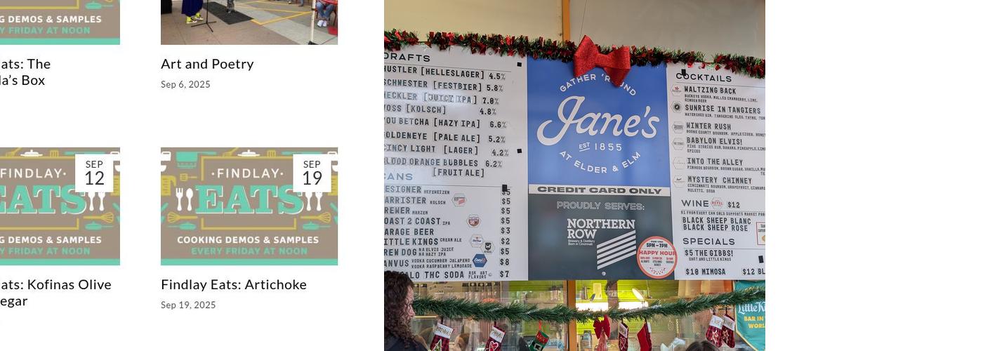 Jane's at Findlay Market Menu