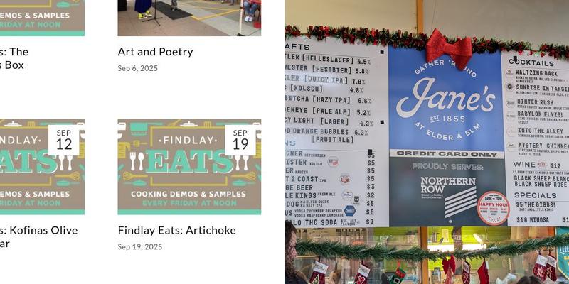 Jane's at Findlay Market Menu