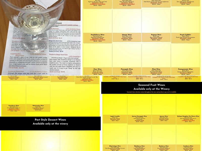 The Hive Winery and Brandy Company Menu