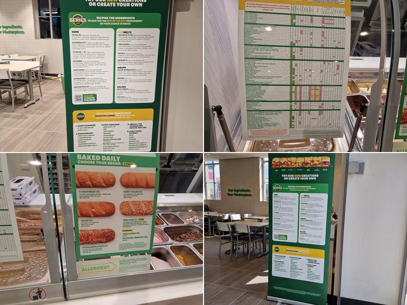 Subway Menu
