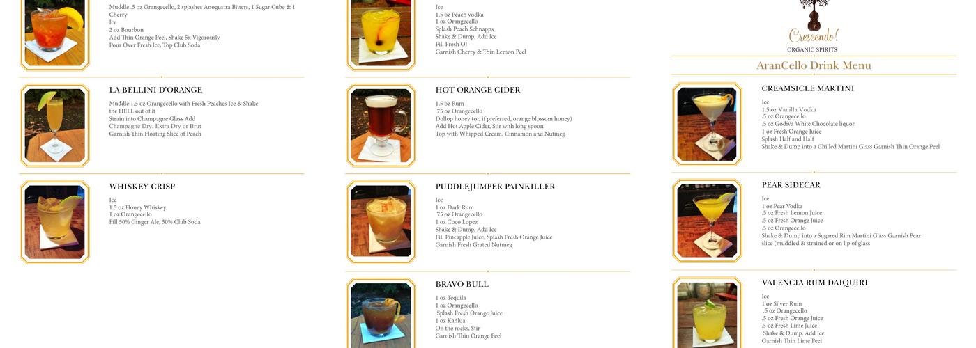 Fireside Distillers Menu