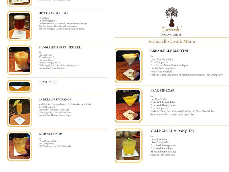 Fireside Distillers Menu