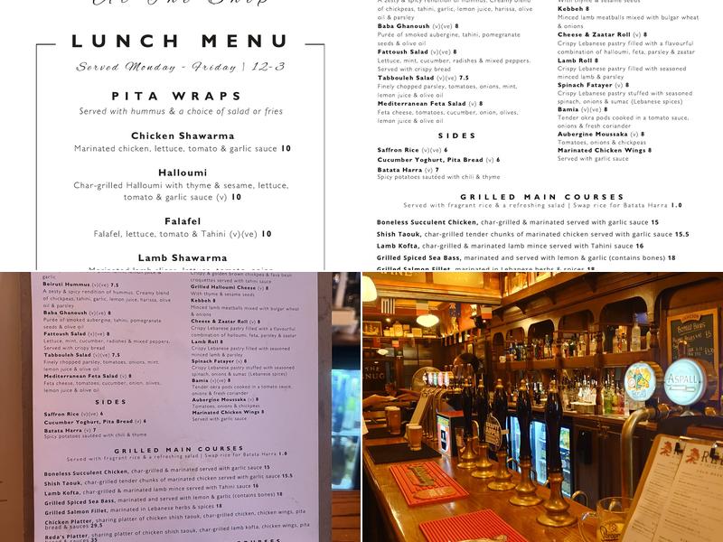The Ship, Southwark Menu
