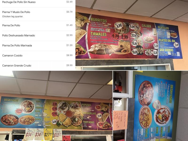 Victoria's Market Menu