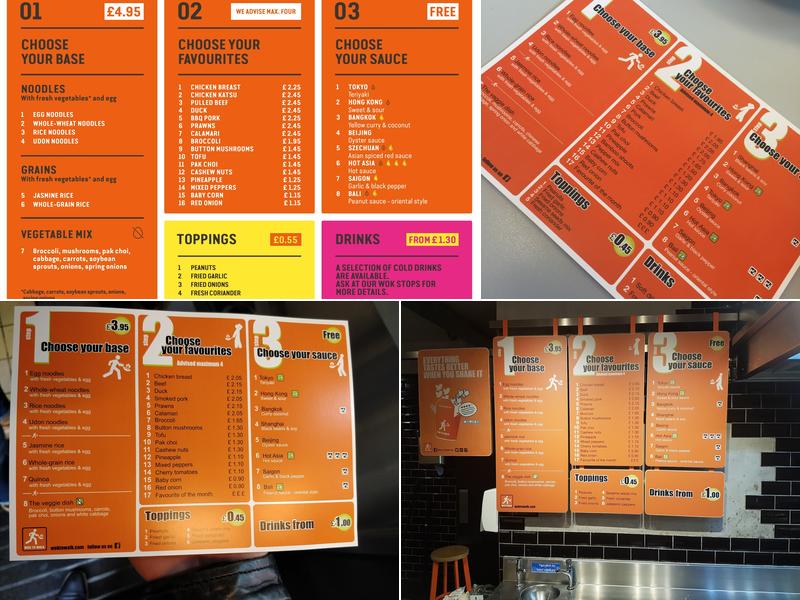 Wok to Walk Goodge St Menu