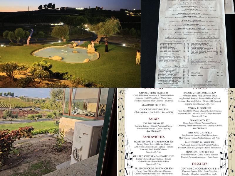 Thornton Winery Menu