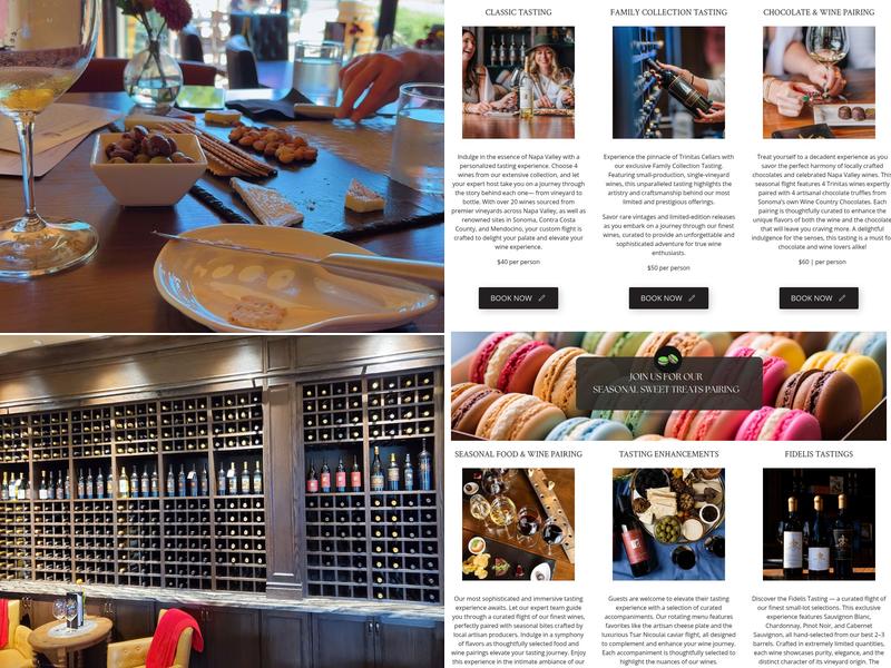 Trinitas Cellars Menu