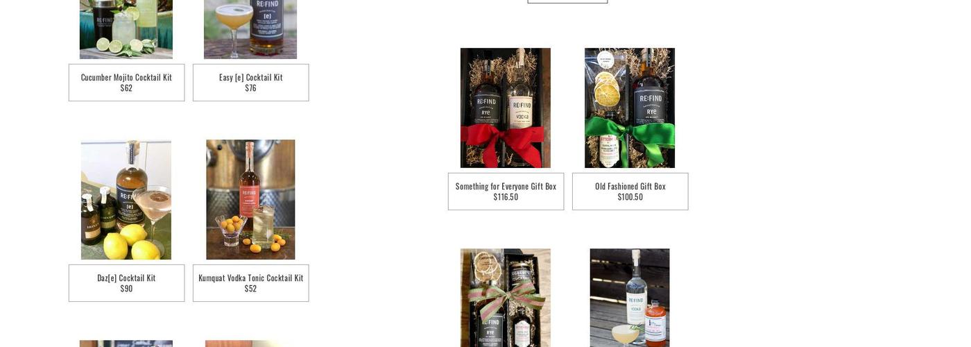 RE:FIND Distillery & Villicana Winery Menu