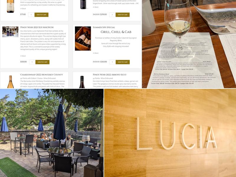 Bernardus Winery Menu