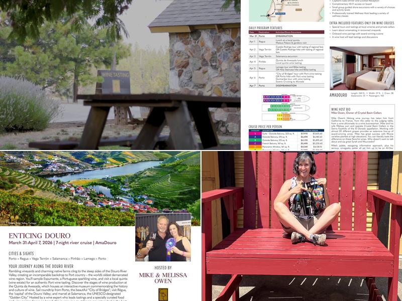 Crystal Basin Cellars Menu