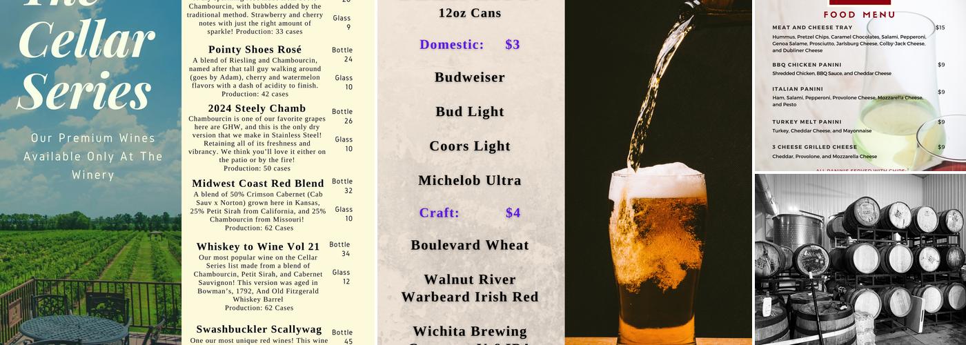 Grace Hill Winery Menu