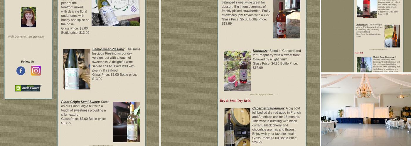 MillaNova Winery Menu