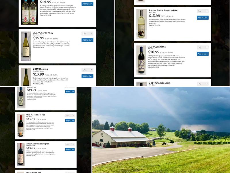 Lovers Leap Vineyards and Winery Menu