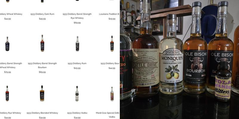 NOLA Distillery Menu