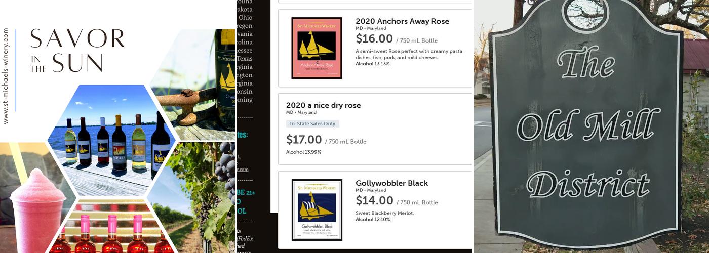 St. Michaels Winery Menu