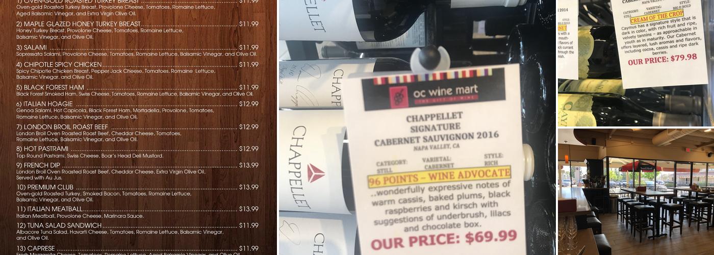 OC Wine Mart & Deli Menu