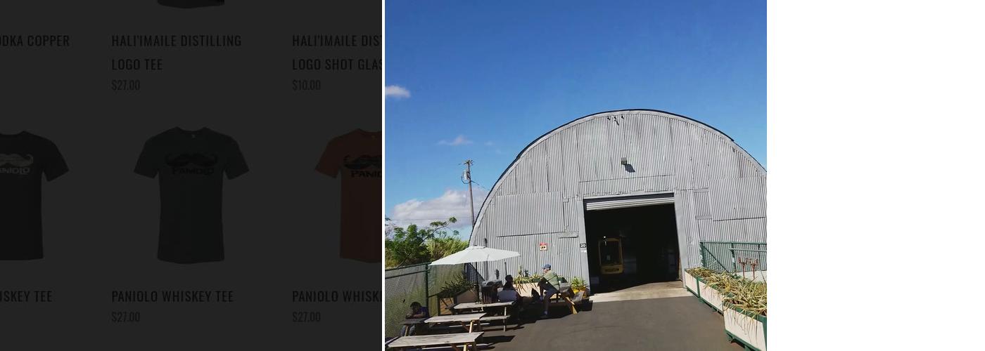 Hali'imaile Distillery Tour & Tasting Room Menu