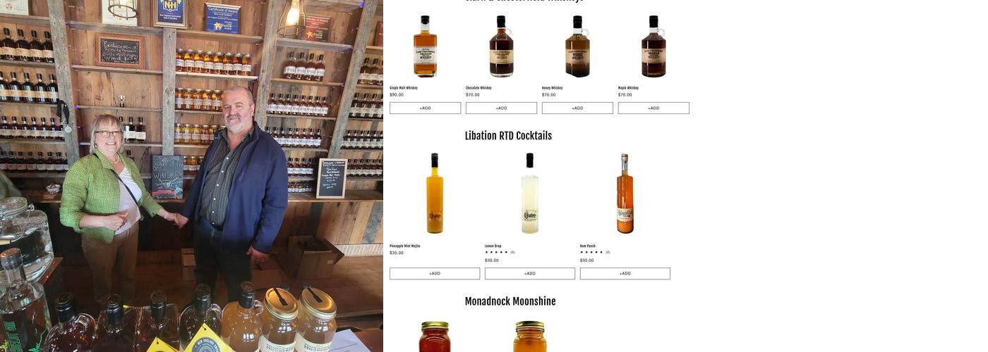 New England Sweetwater Farm & Distillery Menu