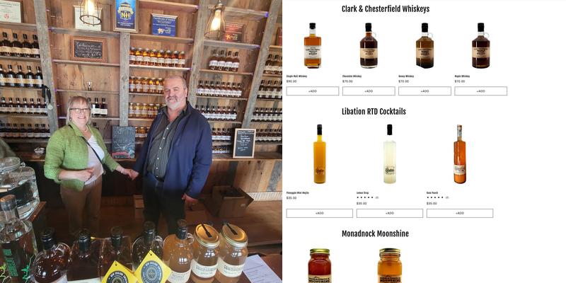 New England Sweetwater Farm & Distillery Menu