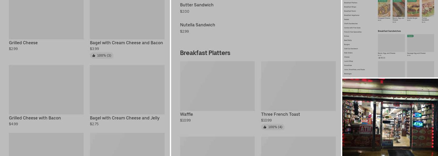 Stop One Deli Minimarket Menu