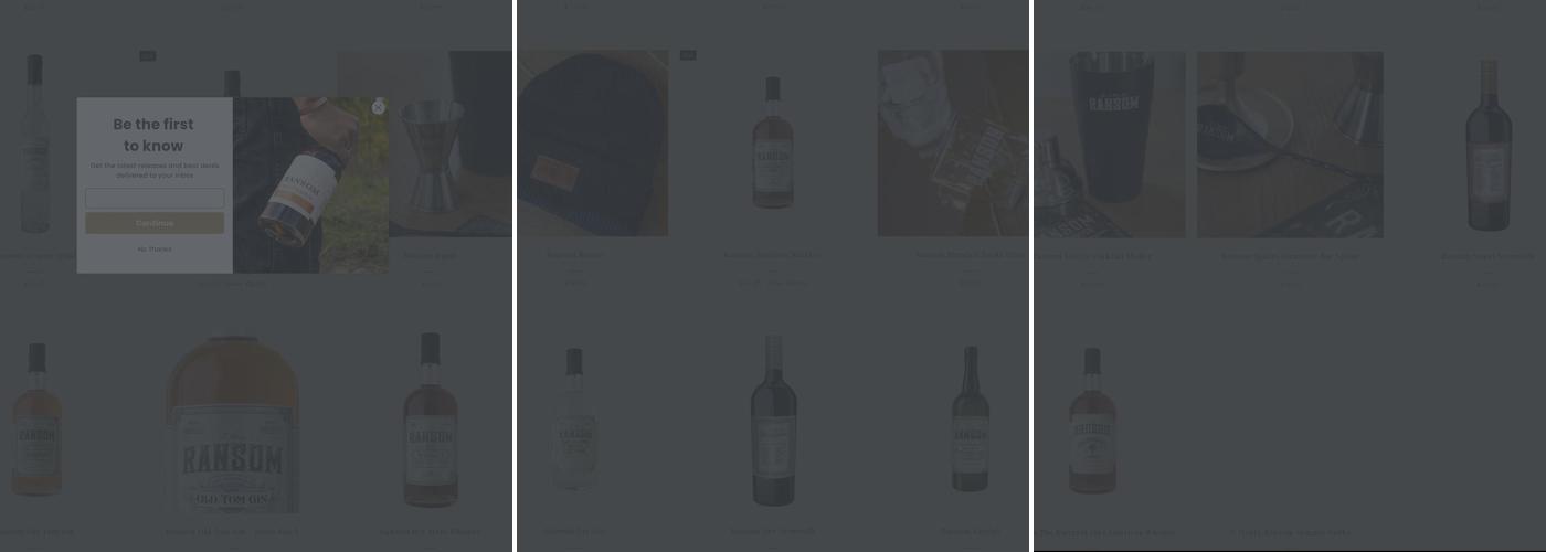 Ransom Wine Co. & Distillery Tasting Room Menu