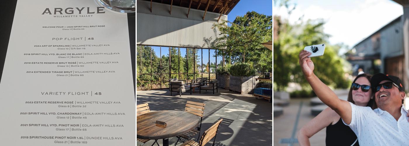 Argyle Winery Menu