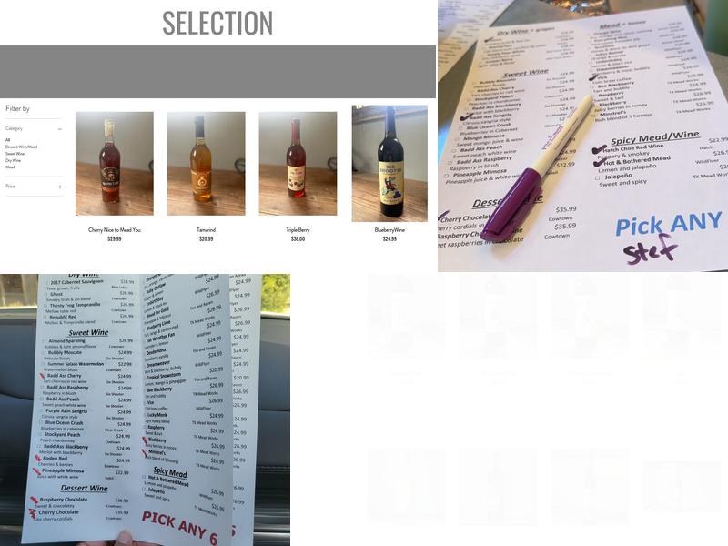 Six Shooter Cellars Menu