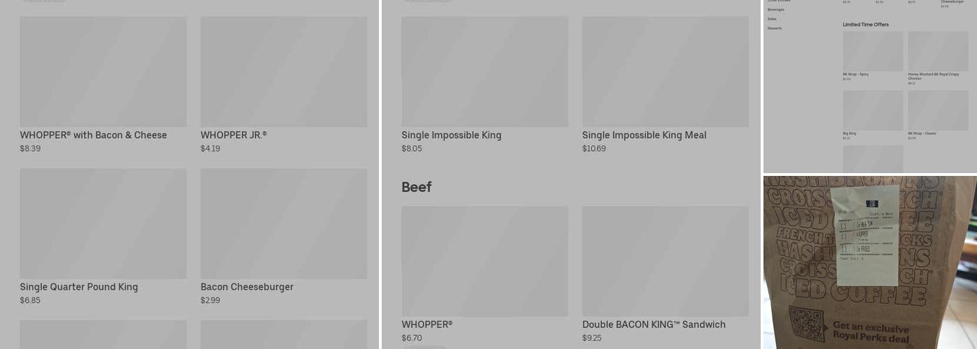 Burger King Menu