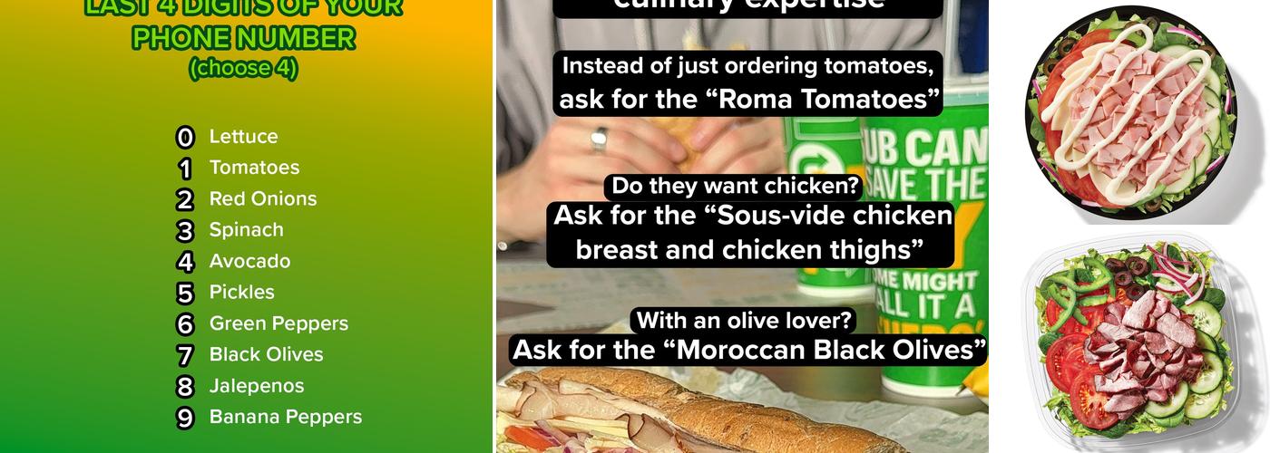 Subway Menu