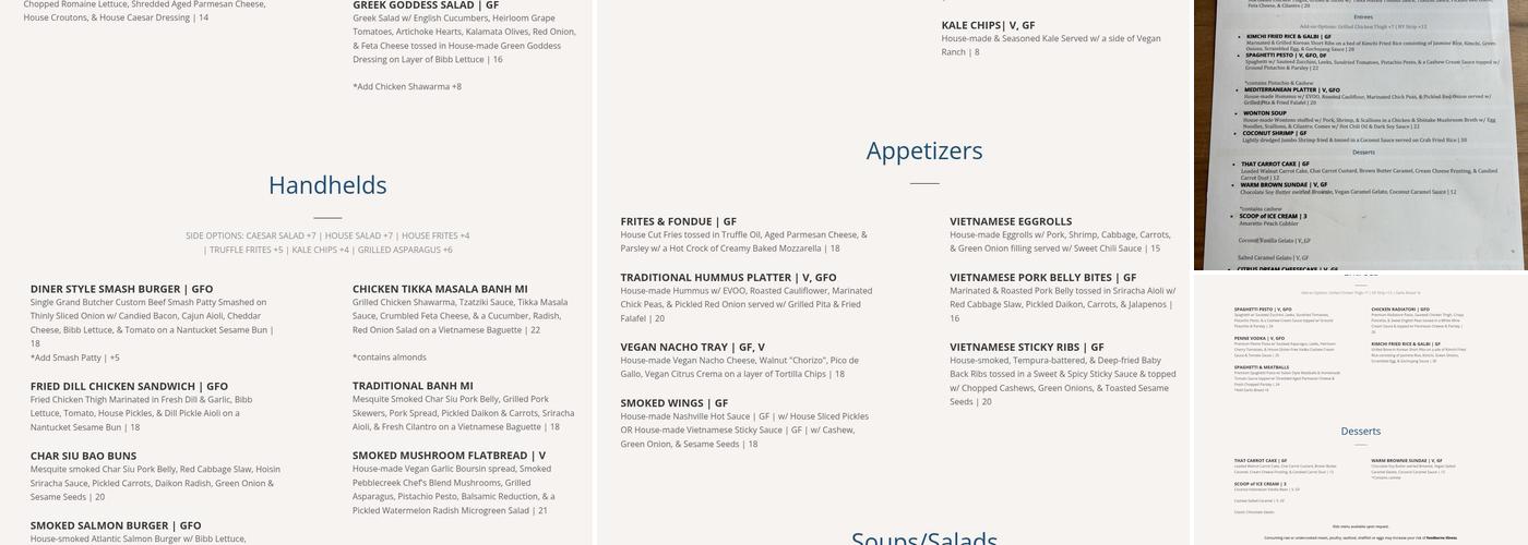 The Friesian Gastro Pub Menu