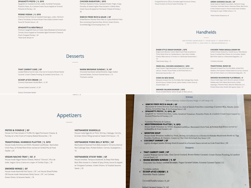 The Friesian Gastro Pub Menu