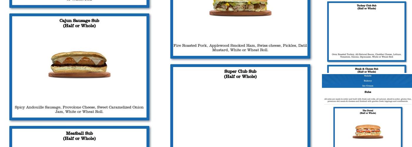 Daily's and Daily's Dash Menu