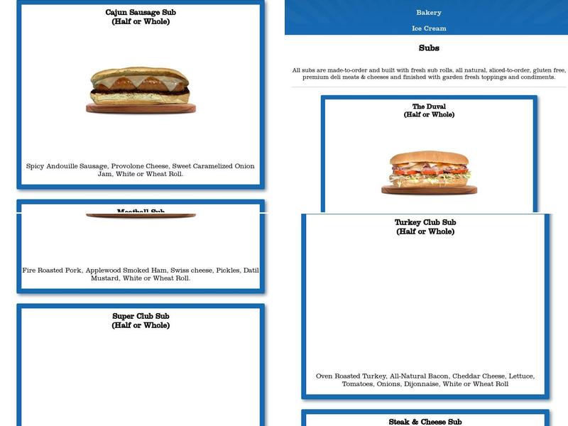 Daily's and Daily's Dash Menu