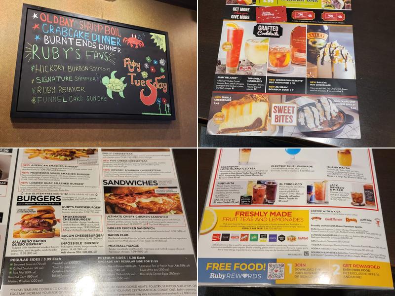 Ruby Tuesday Menu