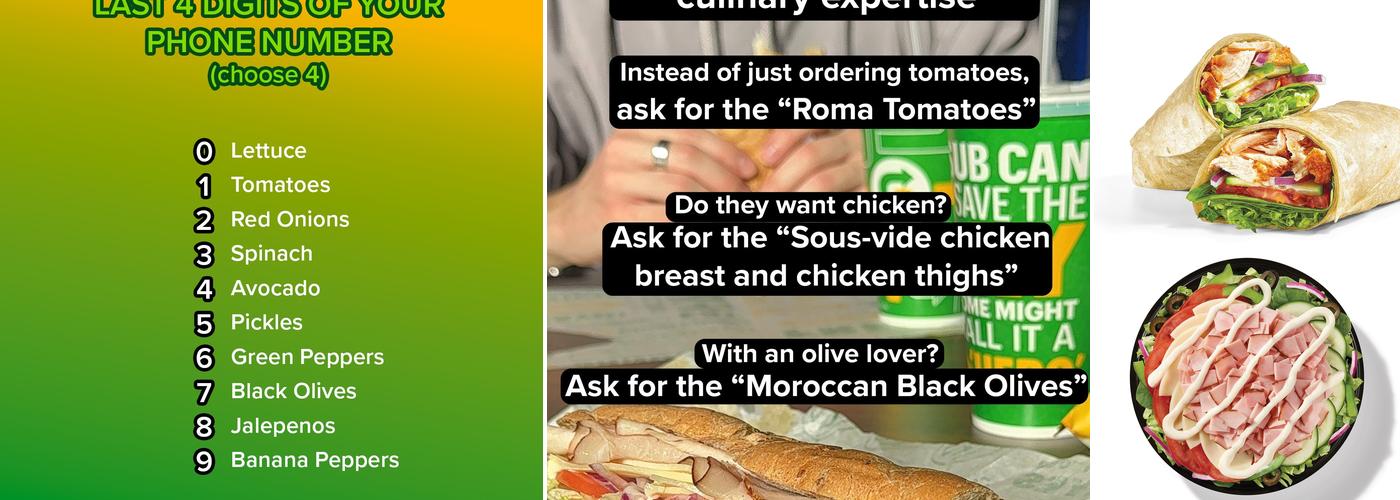 Subway Menu